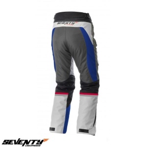 Pantaloni moto Seventy Degrees SD-PT3 - barbati, impermeabili, touring, alb/rosu/albastru - Img 2