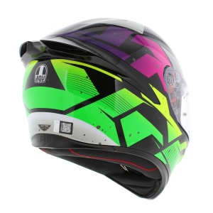 Casca AGV K1 S Punkpulse - Integrală, negru/violet/verde lucios, ECE 22.06 - Img 5