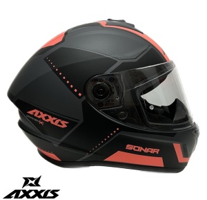 Casca Axxis Draken S Sonar - Integrală, negru roz mat - Img 2