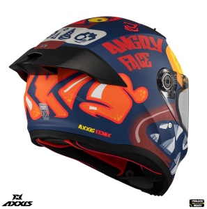 Casca Axxis Fenix Angry Face C5 rosu mat - Img 4