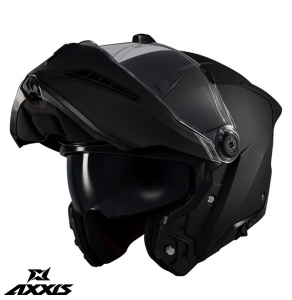 Casca Axxis GhostFighter SV - Flip-up, negru mat, Ochelari soare incluși, ECE 22.06