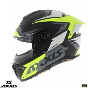 Casca Axxis Hawk SV Judge B3 galben-fluor/negru mat - Img 3