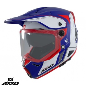 Casca Axxis Wolf DS Roadrunner C7 Albastru Lucios - Img 1