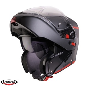 Casca Caberg Horus X Ray - Flip-up, negru/gri/rosu fluor mat, Ochelari soare incluși, ECE 22.06 - Img 3