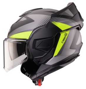 Casca Caberg Trip SV Lunar L6 - Flip-up, negru/gri/galben fluor mat, Pinlock și ochelari soare incluși, ECE 22.06 - Img 4