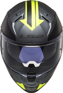 Casca LS2 Helmets Vector II Splitter - Integrală, gri titan/galben mat, Pinlock și ochelari soare incluși, ECE 22.06 - Img 4