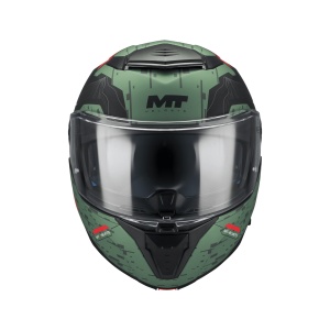 Casca MT Helmets Atom 2 SV Highlands - Flip-up, verde mat, Pinlock și ochelari soare incluși, ECE 22.06 - Img 3