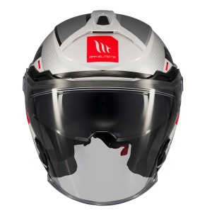 Casca MT Helmets Cosmo SV Silence - Open face, gri lucios, Ochelari soare incluși, ECE 22.06 - Img 3