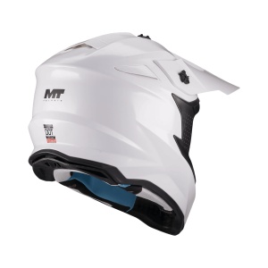Casca MT Helmets Falcon S - Integrală, alb lucios - Img 4