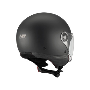 Casca MT Helmets Street S Pure - Open face, negru mat, ECE 22.06 - Img 4