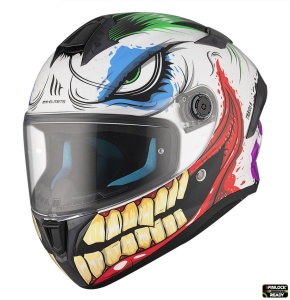 Casca MT Helmets Targo S Joke - Integrală, alb lucios, ECE 22.06 - Img 2