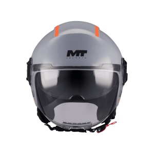 Casca MT Helmets Viale SV S Tasty - Open face, gri lucios, Ochelari soare incluși, ECE 22.06 - Img 3