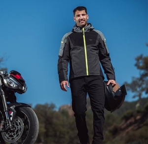 Geaca moto Ixon Burning MS - barbati, all season, impermeabila, urban/touring/adventure, gri/negru/galben - Img 4