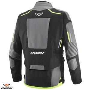 Geaca moto Ixon Midgard MS - barbati, all season, impermeabila, touring/adventure, negru/gri/galben - Img 2