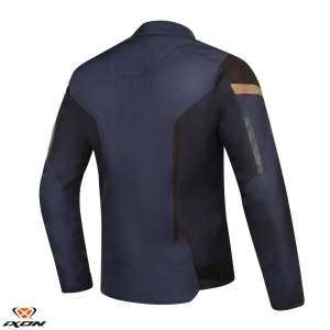 Geaca moto Ixon Striker Retro WP MS - barbati, vara, impermeabila, urban/heritage, negru/navy/maro - Img 2