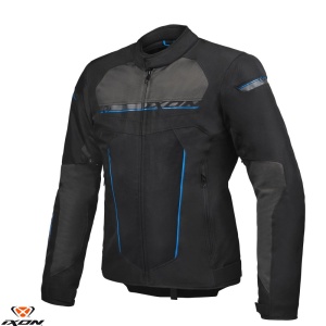 Geaca moto Ixon T-Rex MS - barbati, all season, impermeabila, roadster/racing, negru/gri/albastru