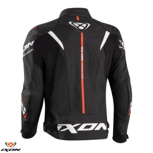 Geaca moto piele Ixon Jackal JKT MS - barbati, vara, sport, negru/alb/rosu - Img 2