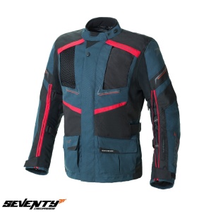 Geaca moto Seventy Degrees SD-JT81 - barbati, iarna, impermeabila, urban/touring, negru/albastru