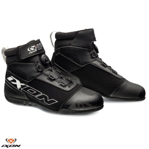 Ghete moto Ixon Ranker MS - barbati, all season, roadster, negru/alb