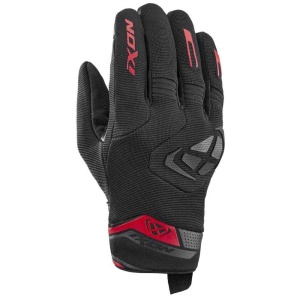 Manusi moto piele Ixon MIG 2 MS - barbati, vara, roadster, degete tactile, negru/rosu
