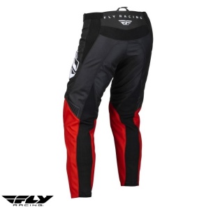 Pantaloni moto Fly Racing F-16 - barbati, cross-enduro, negru/rosu - Img 2