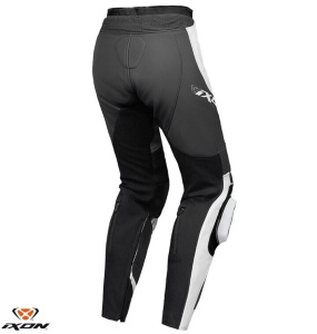 Pantaloni moto piele Ixon Vortex 3 LS - dama, vara, racing, negru/antracit/alb - Img 2