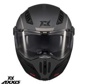 Casca Axxis GhostFighter SV Bitone - Flip-up, gri mat, Ochelari soare incluși, ECE 22.06 - Img 4