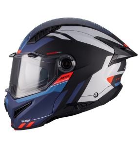 Casca Axxis GhostFighter SV Sleek - Flip-up, albastru mat, Ochelari soare incluși, ECE 22.06 - Img 2