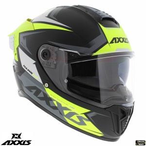 Casca Axxis Hawk SV Judge B3 galben-fluor/negru mat - Img 4
