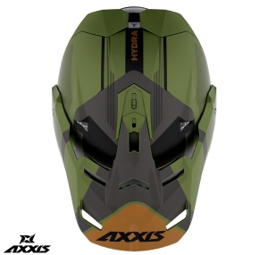 Casca Axxis Wolf DS Hydra - Adventure, verde mat, Ochelari soare incluși - Img 4
