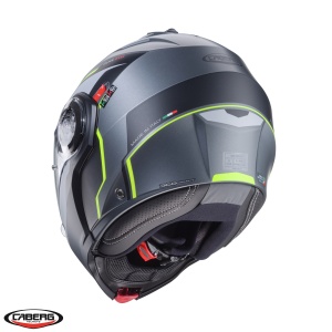 Casca Caberg Duke Evo Move - Flip-up, negru/galben fluor mat, Pinlock inclus, ECE 22.06 - Img 4