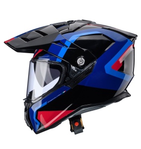 Casca Caberg Tanami SV Scram O4 - Adventure, negru albastru rosu, Pinlock și ochelari soare incluși, ECE 22.06 - Img 2