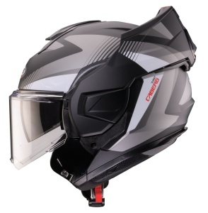 Casca Caberg Trip SV Lunar S6 - Flip-up, negru/gri/alb mat, Ochelari soare incluși, ECE 22.06 - Img 4
