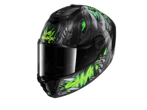 Cască Integrală SHARK SPARTAN RS SHAYTAN negru/verde/galben lucios - Img 1