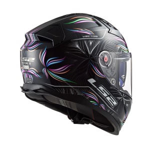 Casca LS2 Helmets Vector II Tropical - Integrală, negru/roz, Pinlock și ochelari soare incluși, ECE 22.06 - Img 3
