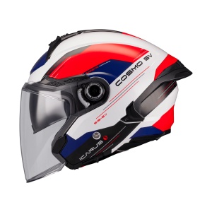 Casca MT Helmets Cosmo SV Icarus - Open face, rosu lucios, Ochelari soare incluși - Img 2