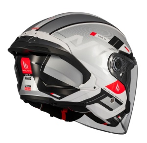 Casca MT Helmets Cosmo SV Silence - Open face, gri lucios, Ochelari soare incluși, ECE 22.06 - Img 4