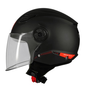 Casca MT Helmets Lite Kids - Open face, negru mat, ECE 22.06 - Img 2