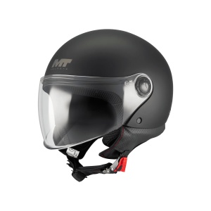 Casca MT Helmets Street S Pure - Open face, negru mat, ECE 22.06