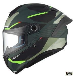 Casca MT Helmets Targo S Kay - Integrală, verde mat, ECE 22.06