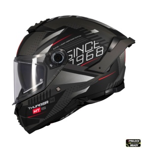 Casca MT Helmets Thunder 4 SV Luminence - Integrală, negru/gri mat, Ochelari soare incluși, ECE 22.06