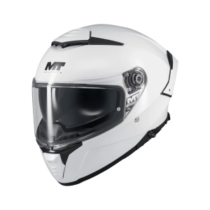 Casca MT Helmets Thunder 4 SV Pure - Integrală, alb lucios, ochelari soare incluși, ECE 22.06