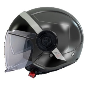 Casca MT Helmets Viale SV S 68 Unit - Open face, gri mat, Ochelari soare incluși, ECE 22.06 - Img 2