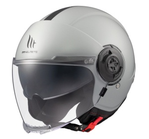 Casca MT Helmets Viale SV S - Open face, gri lucios, Ochelari soare incluși, ECE 22.06 - Img 2