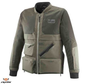 Geaca moto Ixon Etna MS - barbati, vara/iarna, impermeabila, touring/adventure, khaki/negru - Img 3