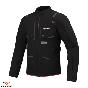 Geaca moto Ixon M-Skeid - barbati, all season, impermeabila, touring/adventure, negru/rosu