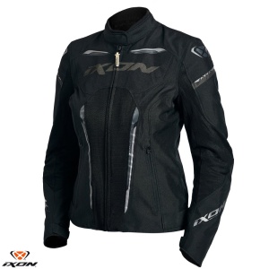 Geaca moto Ixon Striker AIR WPL LS - dama, vara, impermeabila, roadster/racing, negru