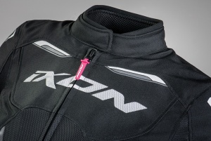 Geaca moto Ixon Striker AIR WPL LS - dama, vara, impermeabila, roadster/racing, negru/alb - Img 3