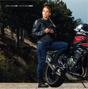 Geaca moto piele Seventy Degrees SD-JL3 - dama, vara, impermeabila, urban/touring, negru - Img 3