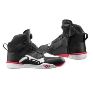 Ghete moto Ixon Vyper WP MS - barbati, impermeabile, urban/roadster, negru/alb/rosu